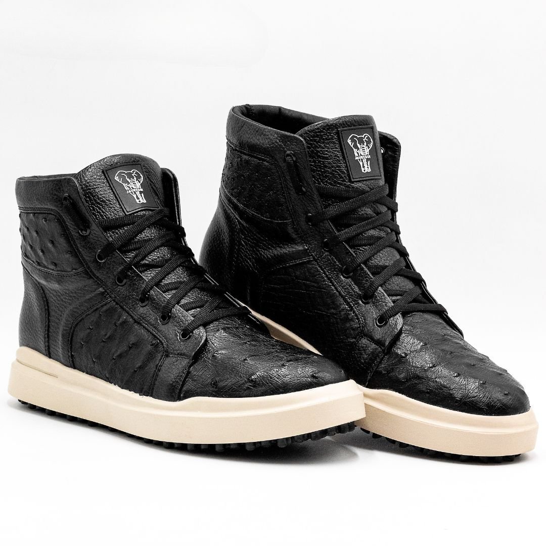 HIGH TOP FUEGO PLUMA DE AVESTRUZ NEGRO - Imagen 3
