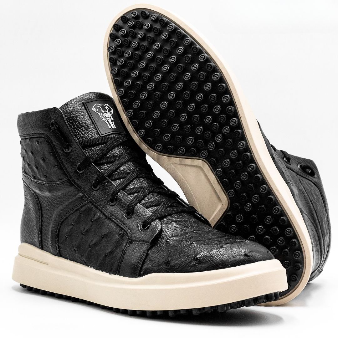 HIGH TOP FUEGO PLUMA DE AVESTRUZ NEGRO