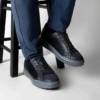 Low Top Cordones Pitón / Becerro Gris