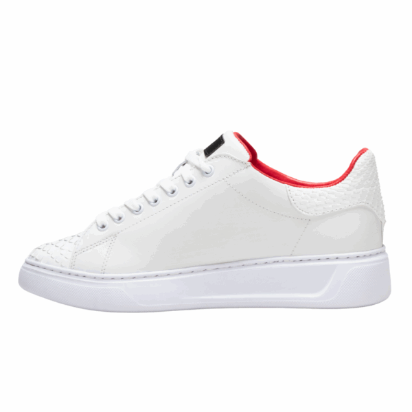 Low Top Cordones Pitón _ Becerro BR2 Low Top Pitón Blanco