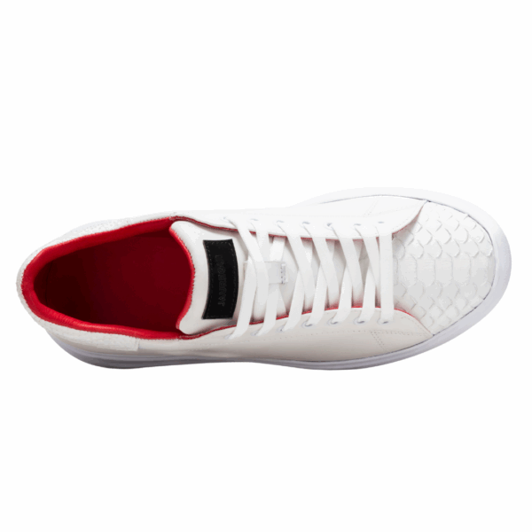 Low Top Cordones Pitón _ Becerro BR5 Low Top Pitón Blanco