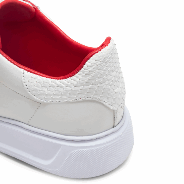 Low Top Cordones Pitón _ Becerro BR6 Low Top Pitón Blanco