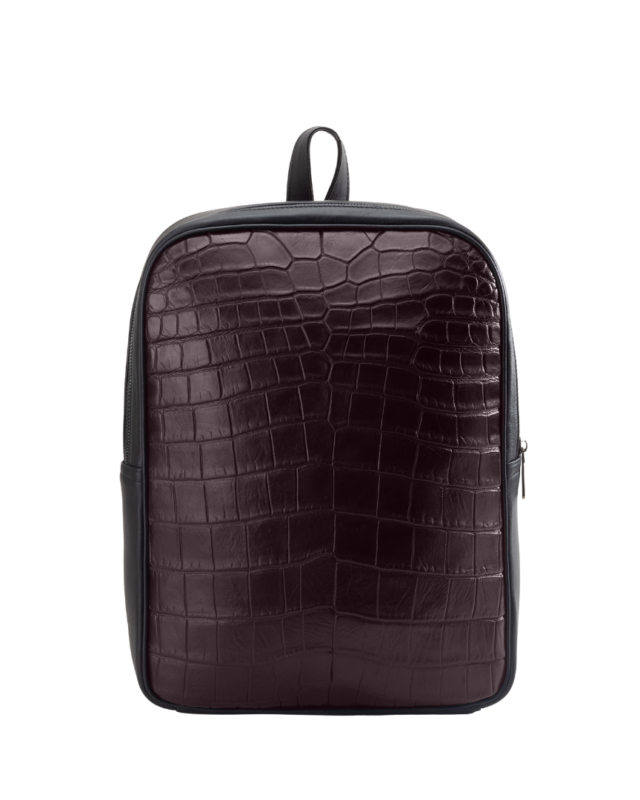 MINI BACKPACK ALLIGATOR BLACK CHERRY