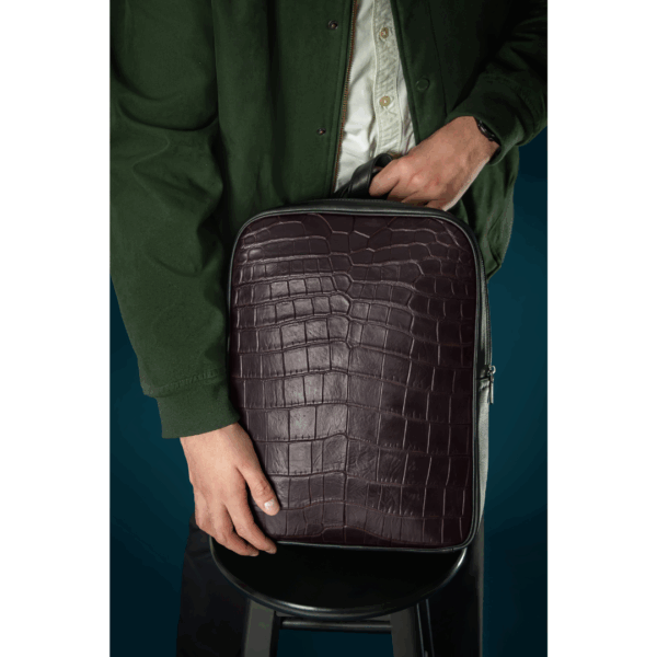 Noir Alligator Backpack3 Noir Alligator Backpack