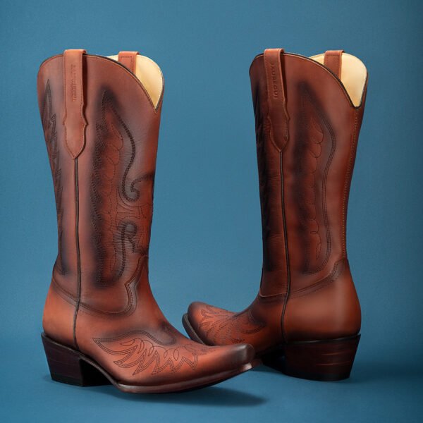 BOTA DE DAMA VENADO CAFÉ SOMBREADA_8 Bota de dama venado café sombreada