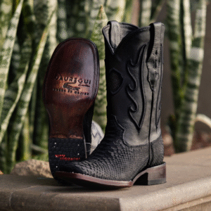 Bota Bulldog Pitón Nobuck Negra