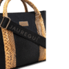 Bolsa tote mini res negro piton amarillo