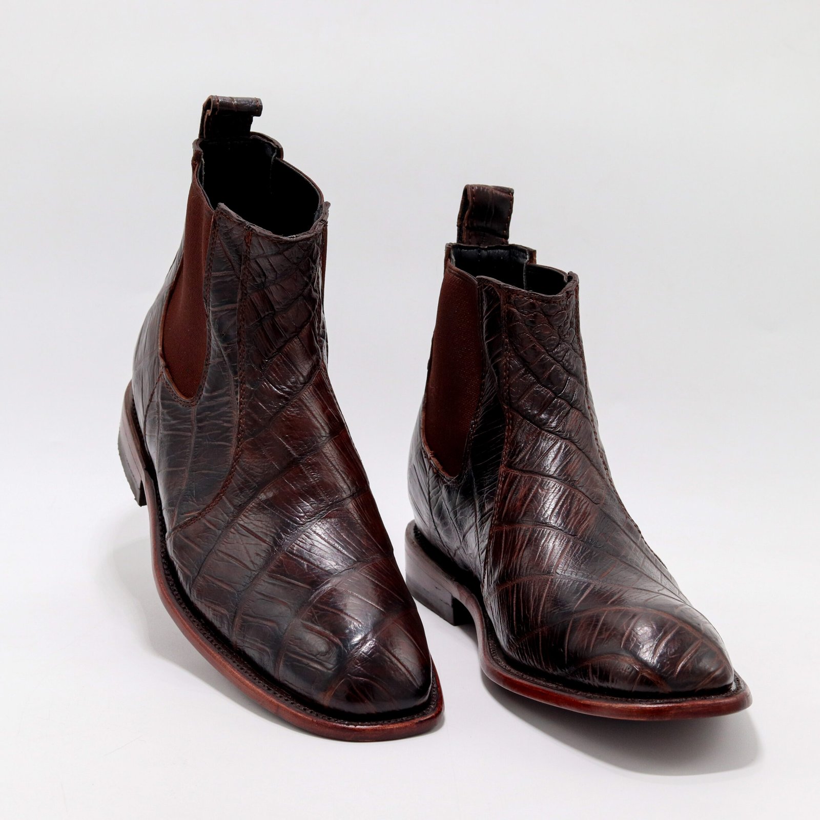 BOTIN HORMA FRANCESA COCODRILO FULL COÑAC