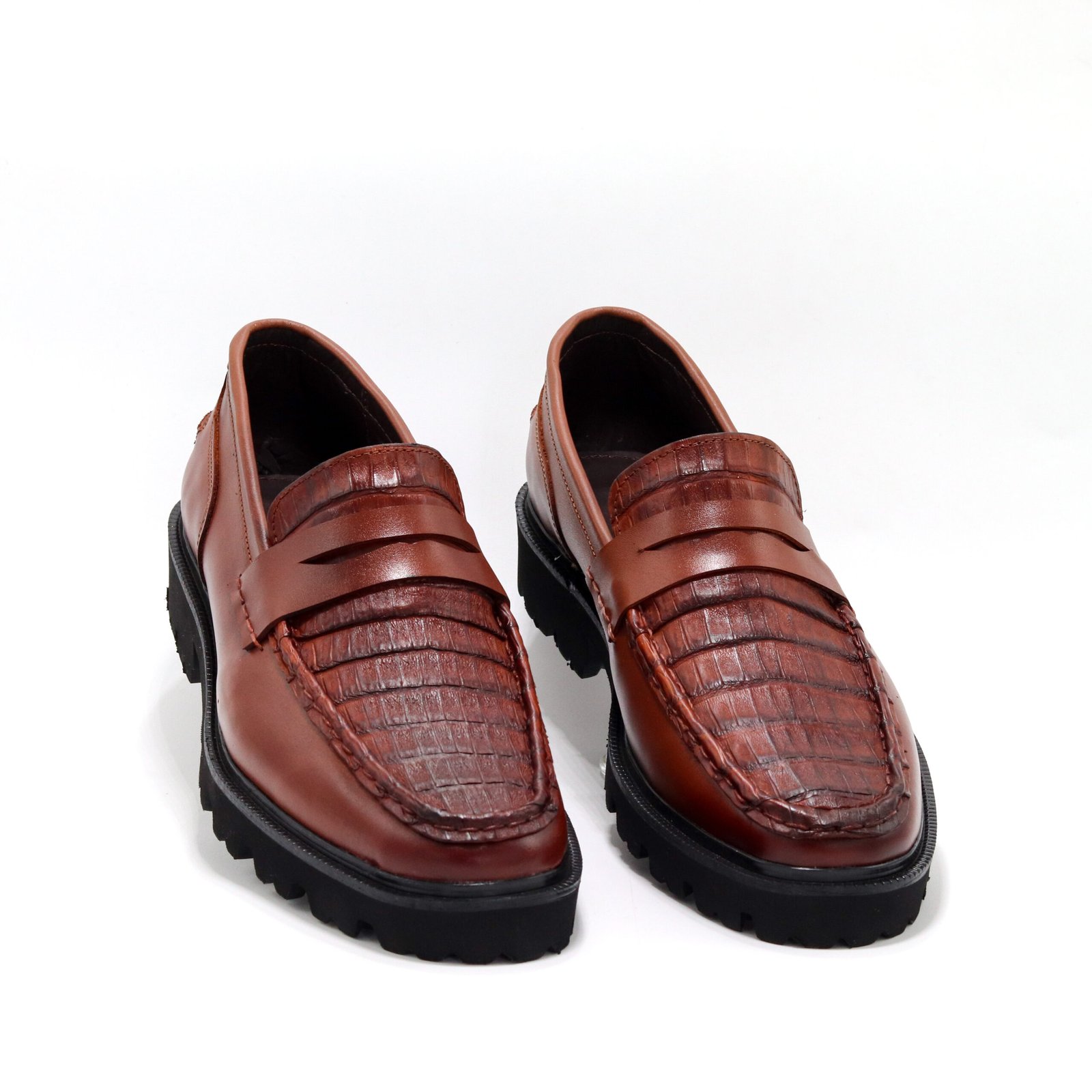 MOCASIN CHUNKY COCODRILO COÑAC