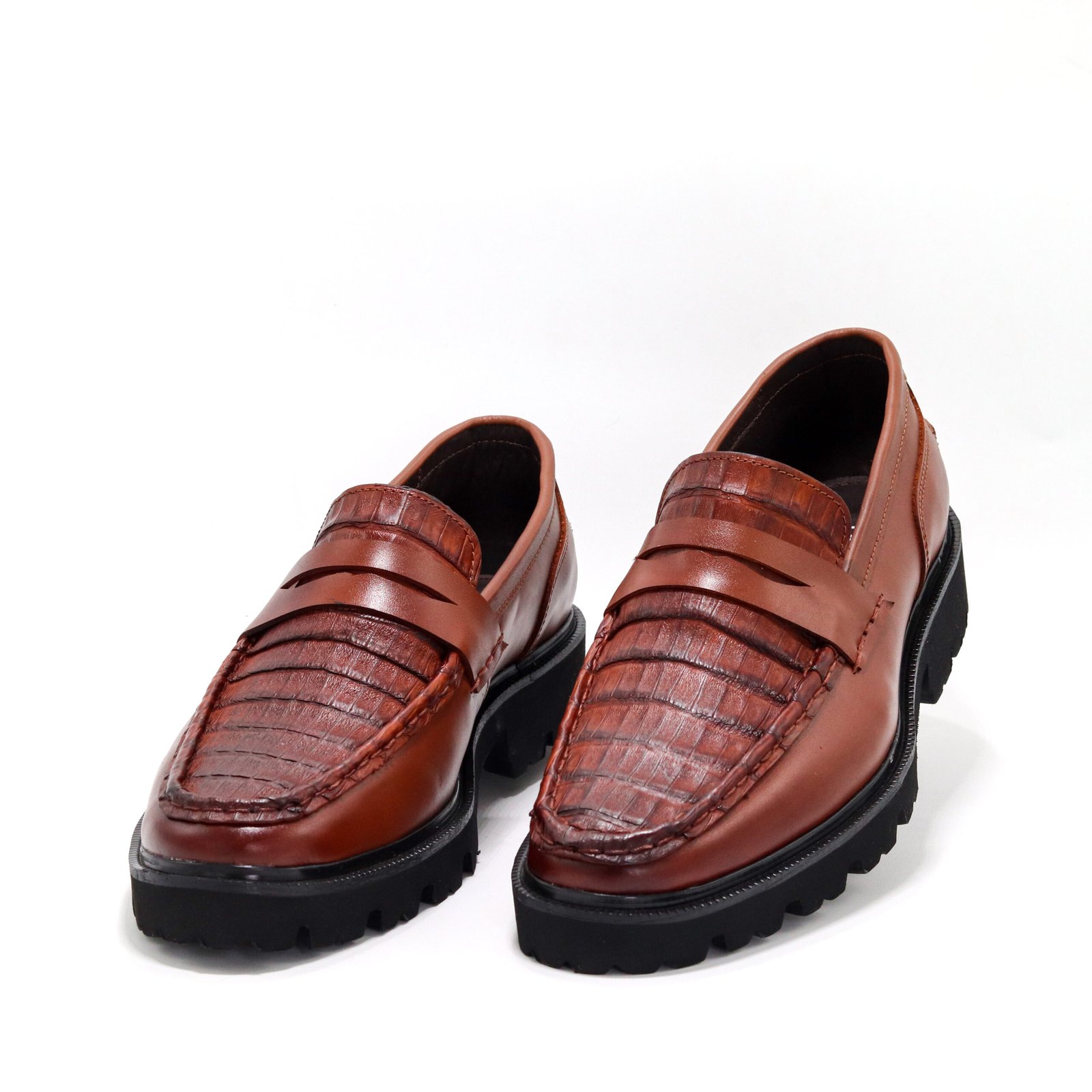 MOCASIN CHUNKY COCODRILO COÑAC - Imagen 4