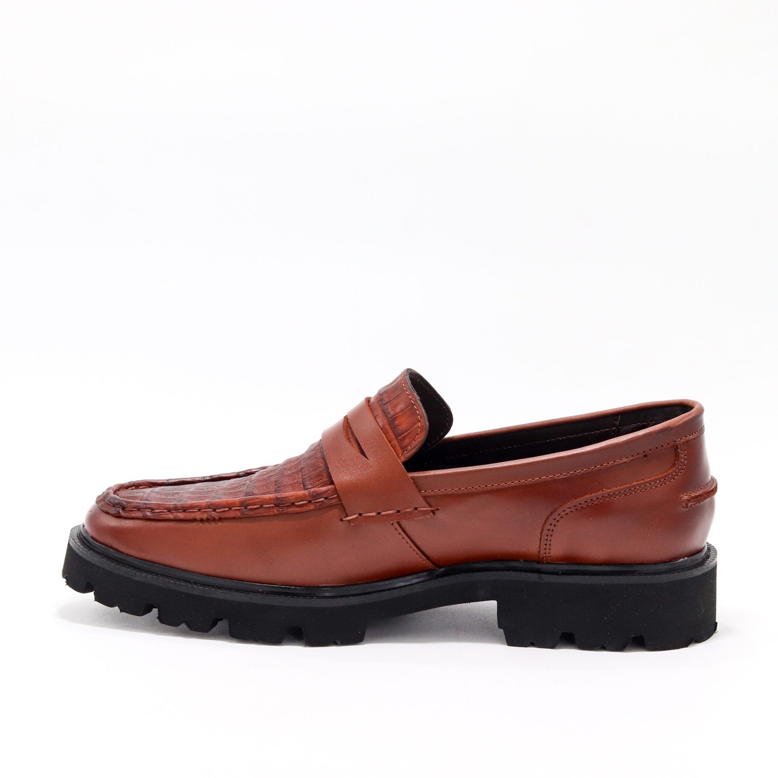 MOCASIN CHUNKY COCODRILO COÑAC - Imagen 6
