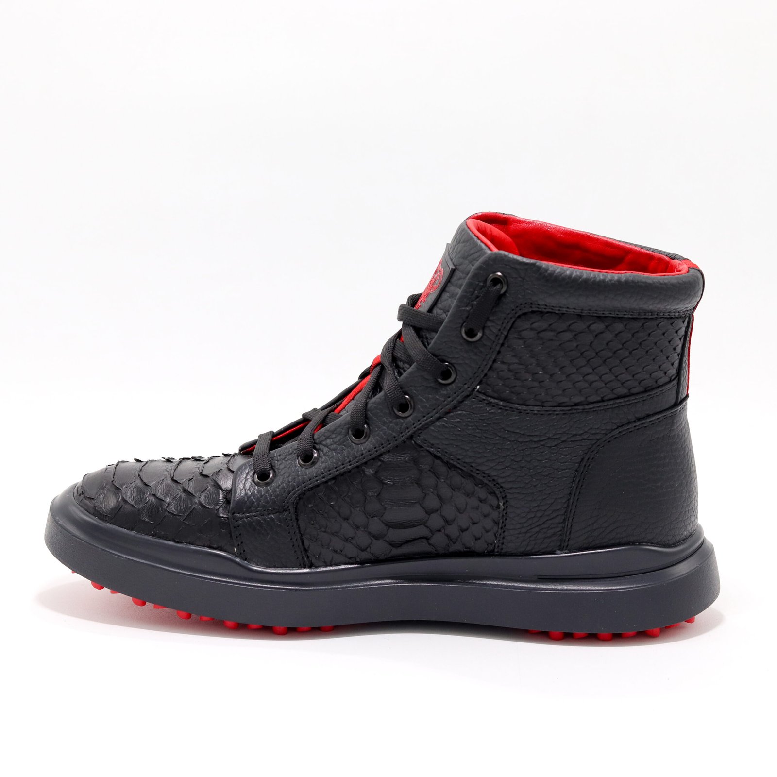 HIGH TOP PITON NEGRO SUELA ROJA - Imagen 4