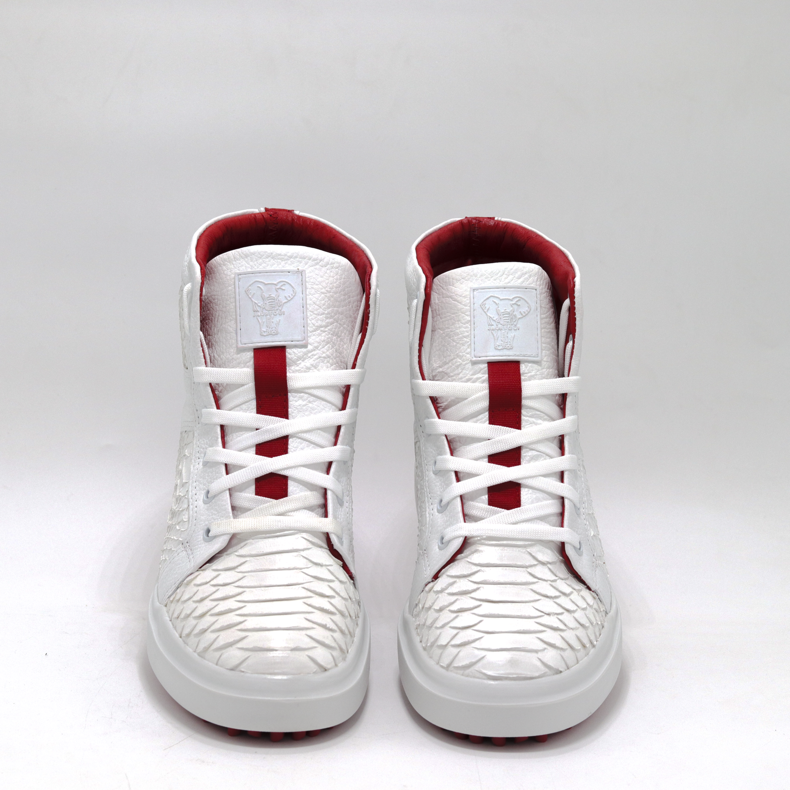 HIGH TOP FUEGO PITON BLANCO FORRO ROJO - Imagen 3
