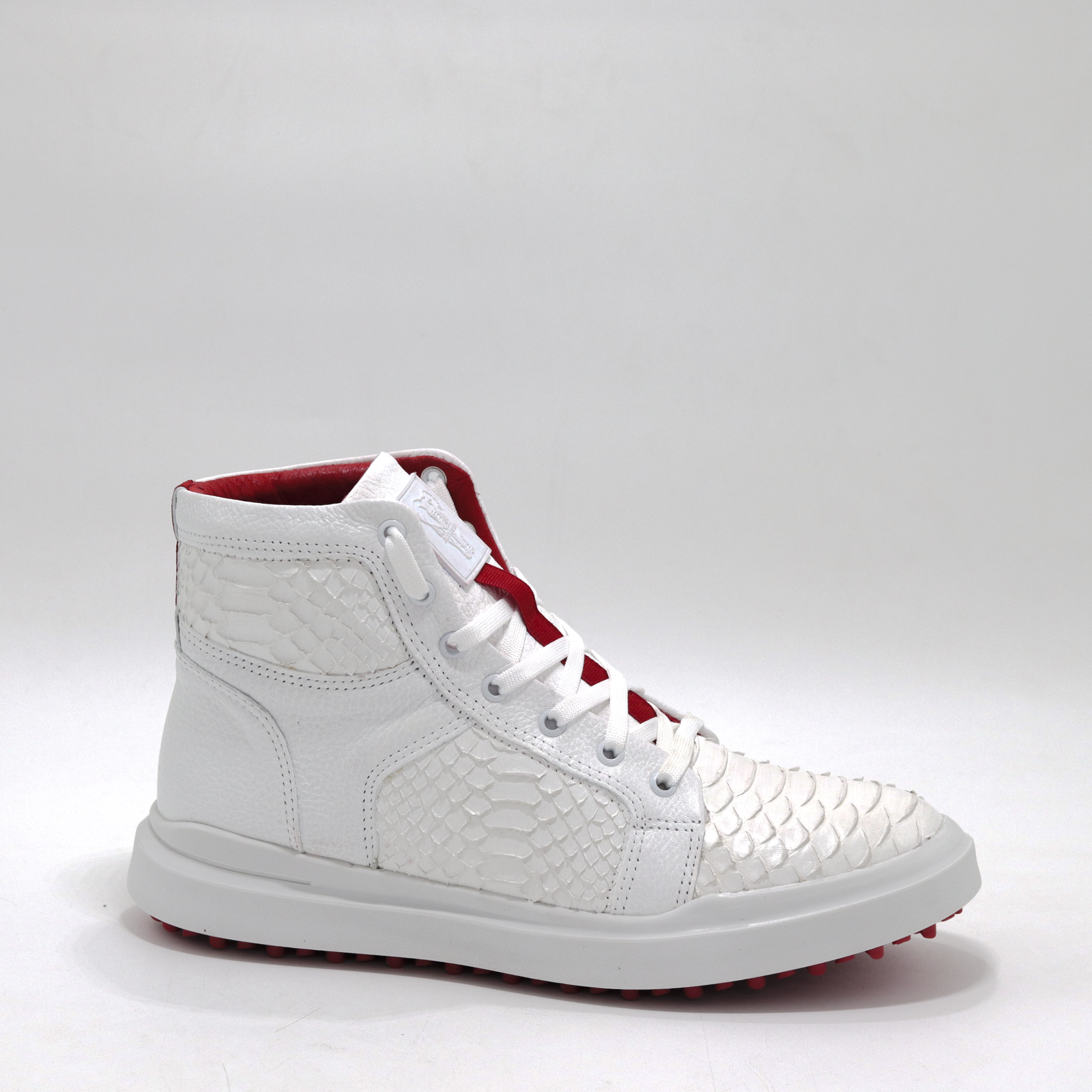 HIGH TOP FUEGO PITON BLANCO FORRO ROJO - Imagen 4