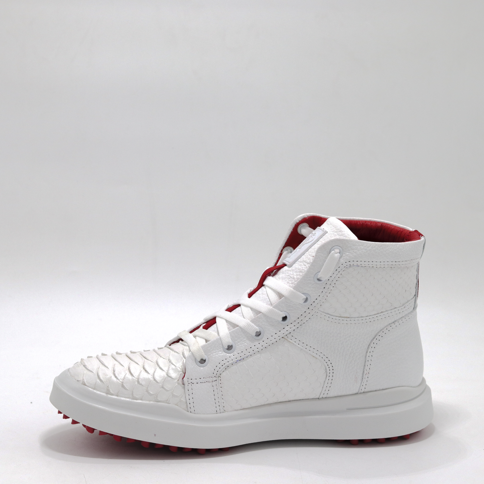 HIGH TOP FUEGO PITON BLANCO FORRO ROJO - Imagen 5