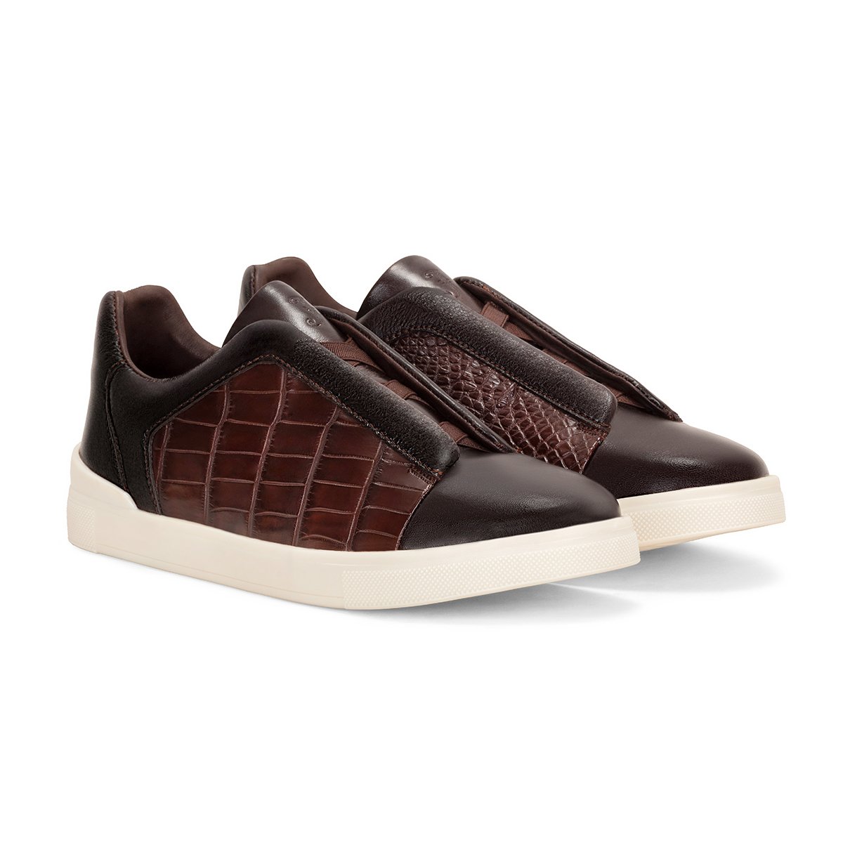 RESORTE SUELA SLIM ALLIGATOR / BECERRO CAFÉ