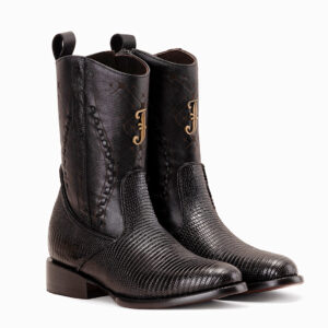 BOTA SCORPION VINTAGE LIZARD NEGRO