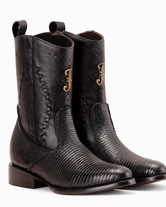 BOTA SCORPION VINTAGE LIZARD NEGRO