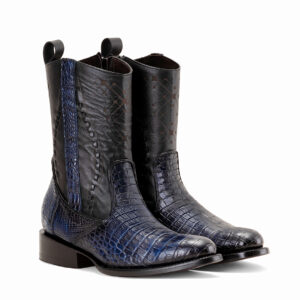 BOTA SCORPION VINTAGE LOMO COCODRILO AZUL
