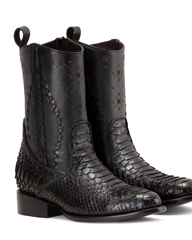 BOTA SCORPION VINTAGE COLA/BELLY COCODRILO GRIS