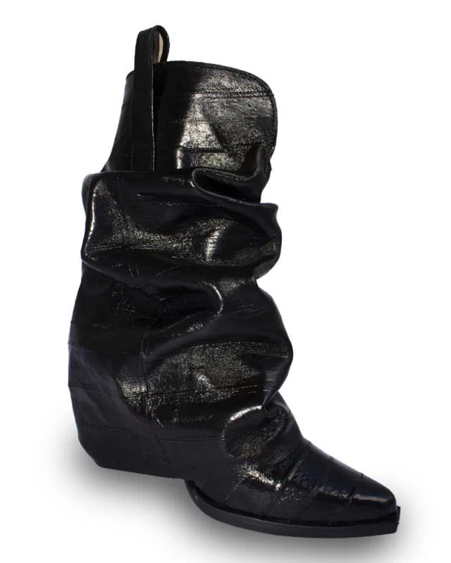BOTIN MANGA ANGUILA NEGRO
