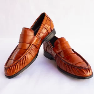 MOCASIN ANGUILA ARRUGADO MIEL
