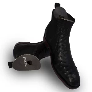 BOTIN FRANCES AVESTRUZ NEGRO
