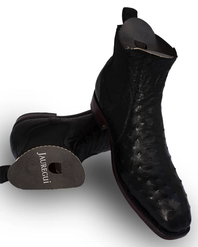 BOTIN FRANCES AVESTRUZ NEGRO