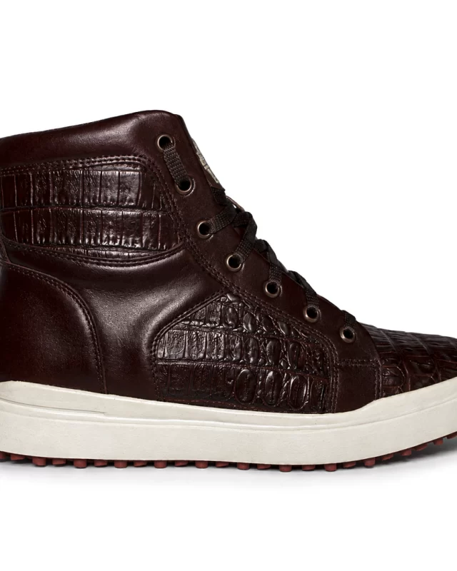 Fuego High Top de Cocodrilo Tabaco